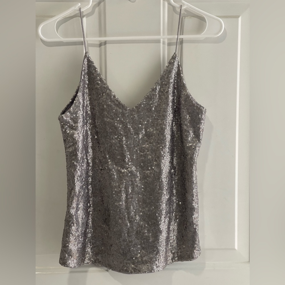 Sequin Dressy Silver/Gray Tank